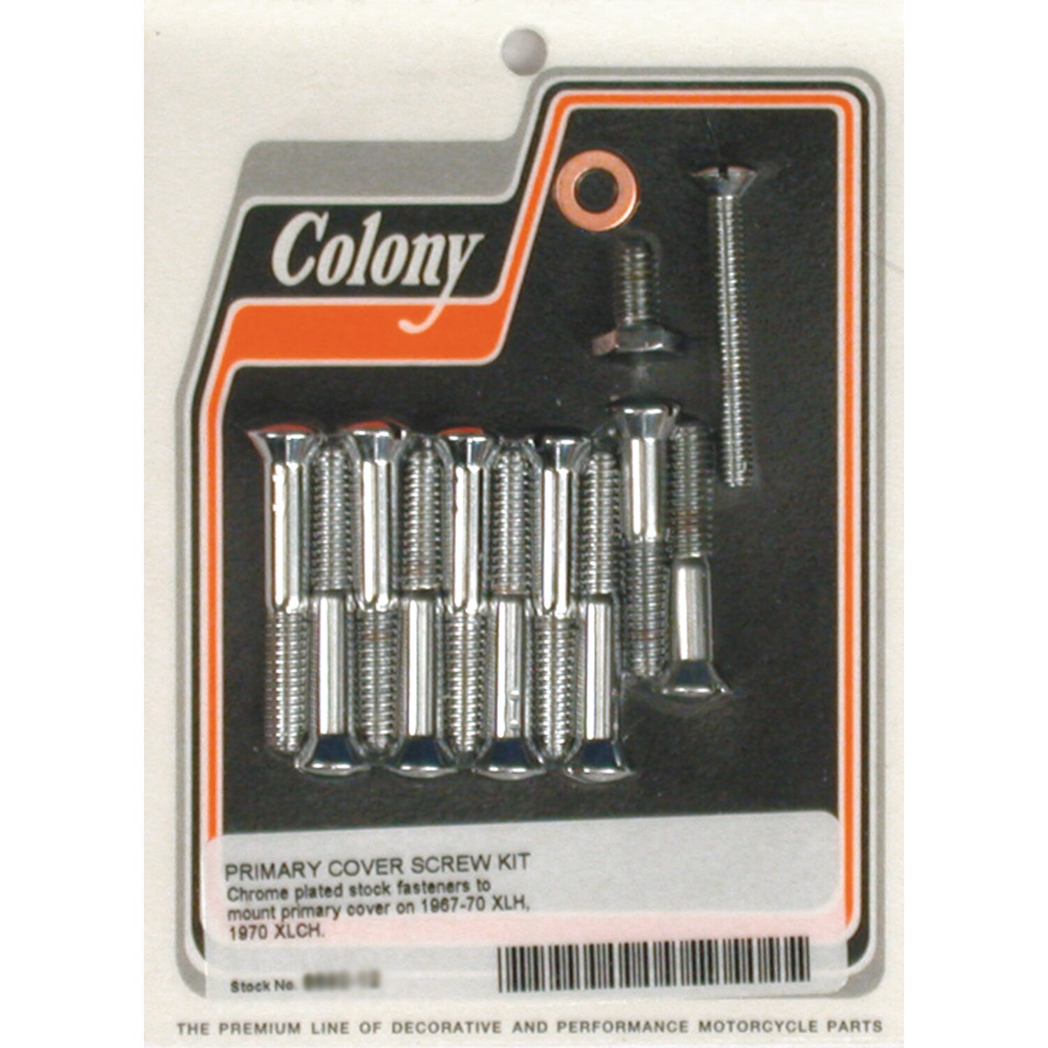 Colony primary mount kit slotted head, Chrome