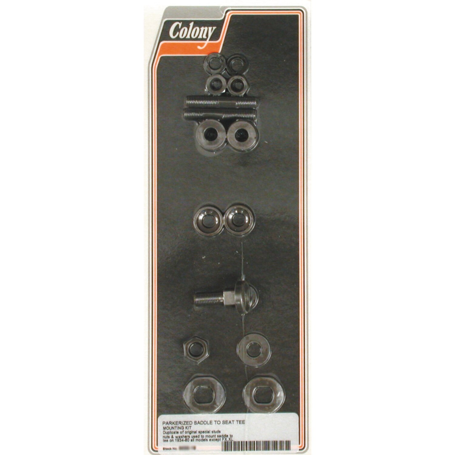 Colony, solo seat mount installation hardware kit, Black, Plain