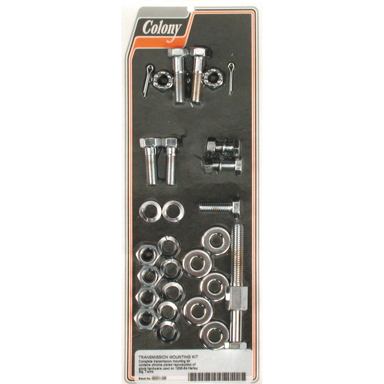 Colony, transmission mount kit, Chrome