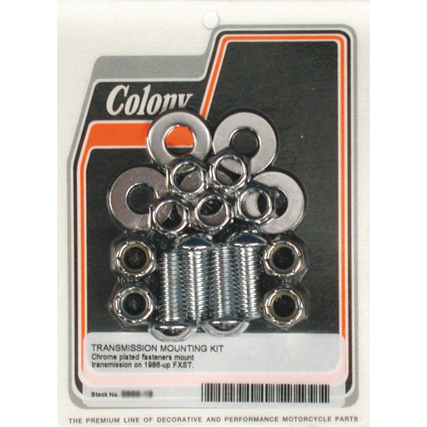Colony, transmission mount kit, Chrome