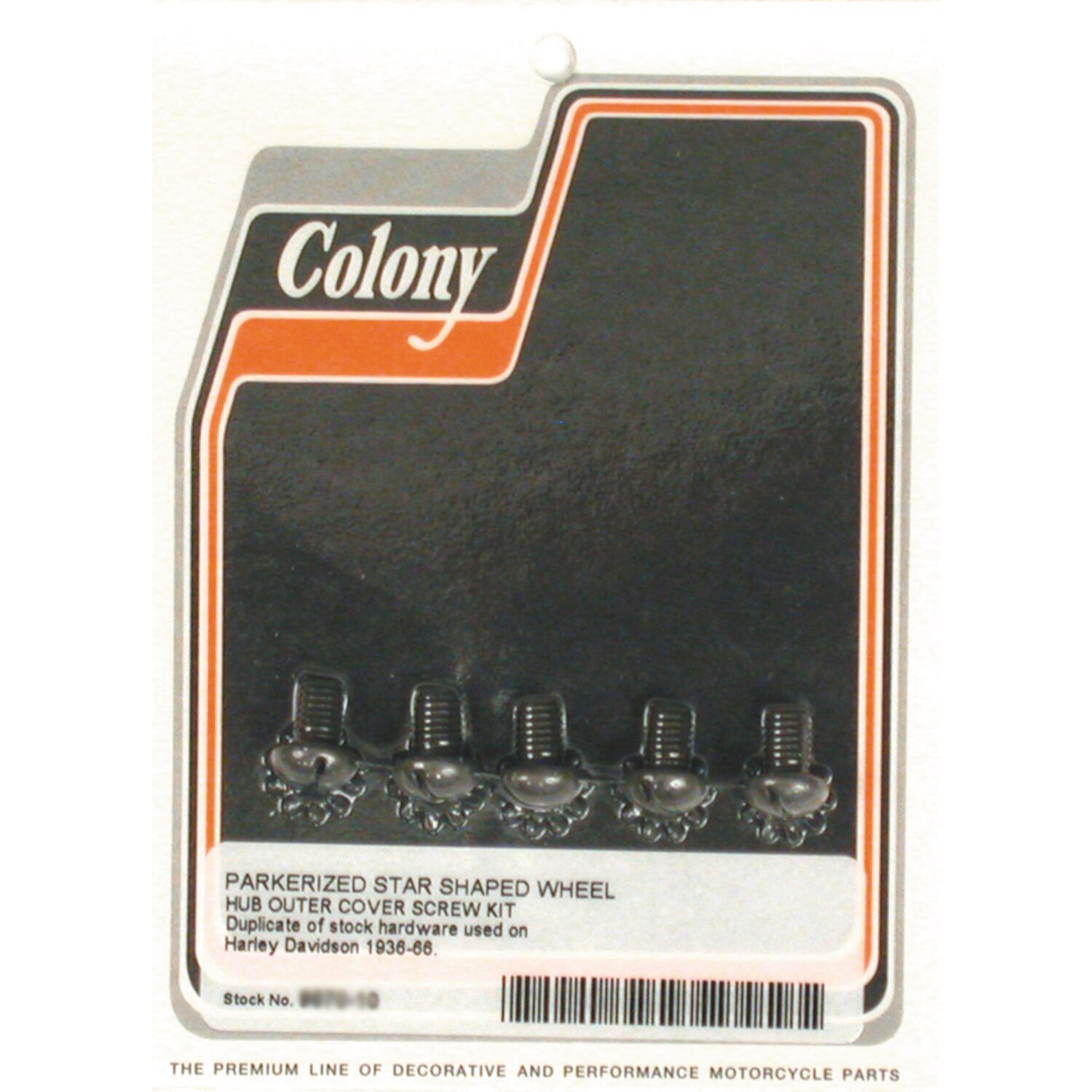 Colony star hub screws & washer set, Matte