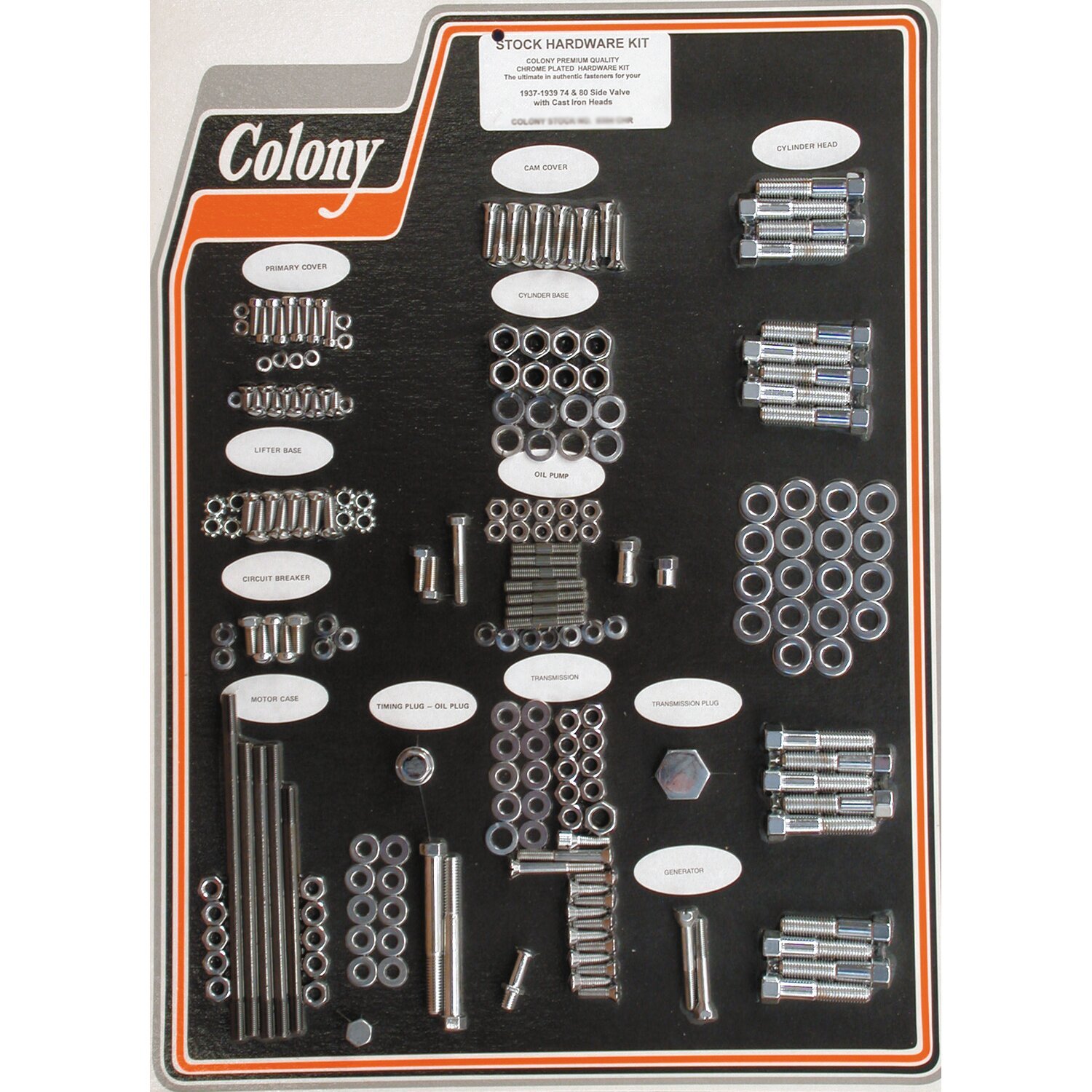Colony motor screw set, Chrome