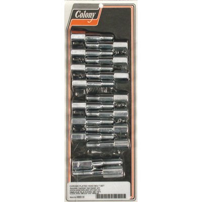 Chrome, OEM style, cast iron heads