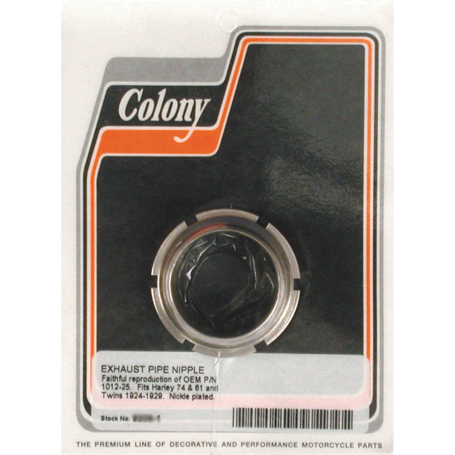 Colony, exhaust pipe nipple, Polished