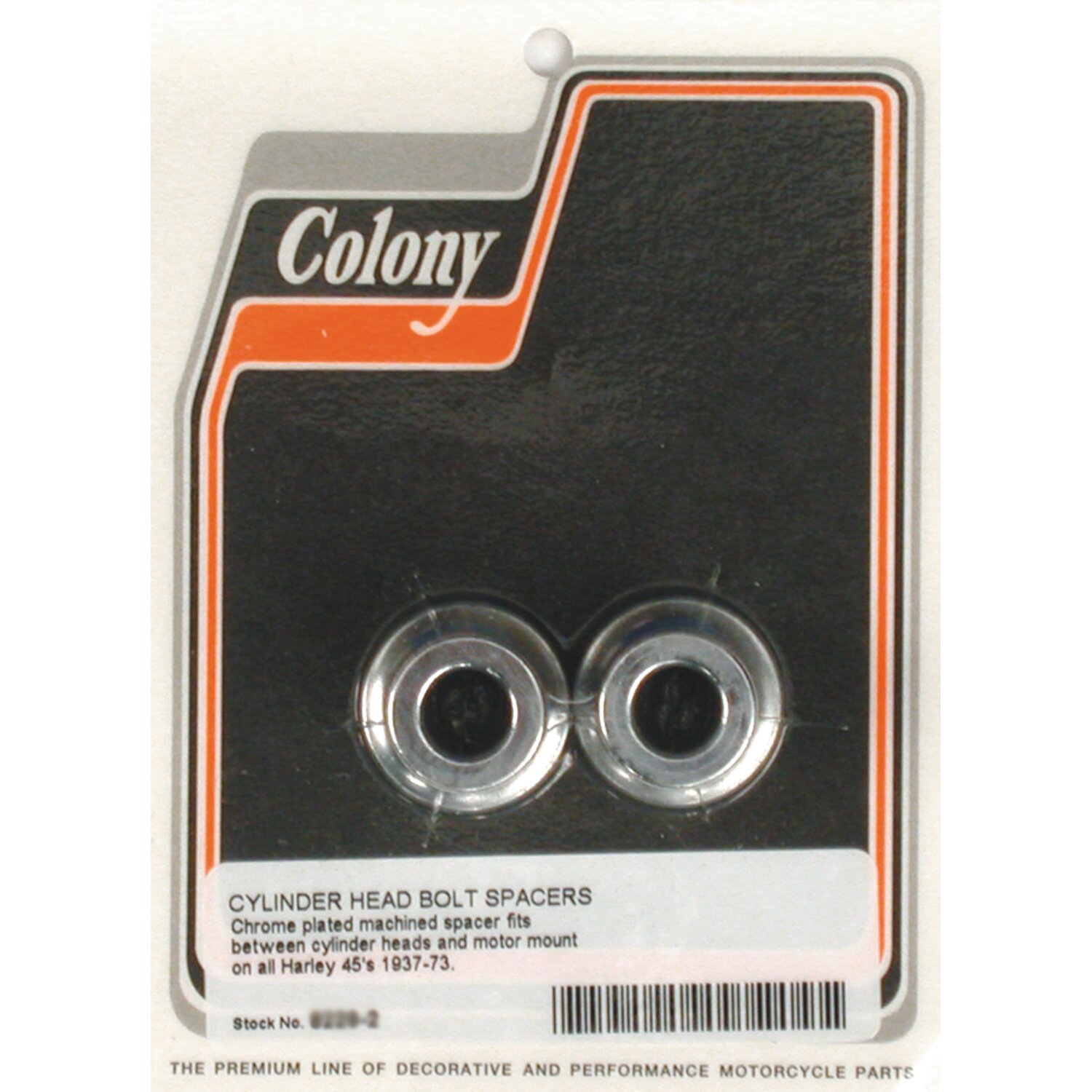 Colony motor mount spacers, Silver, Chrome