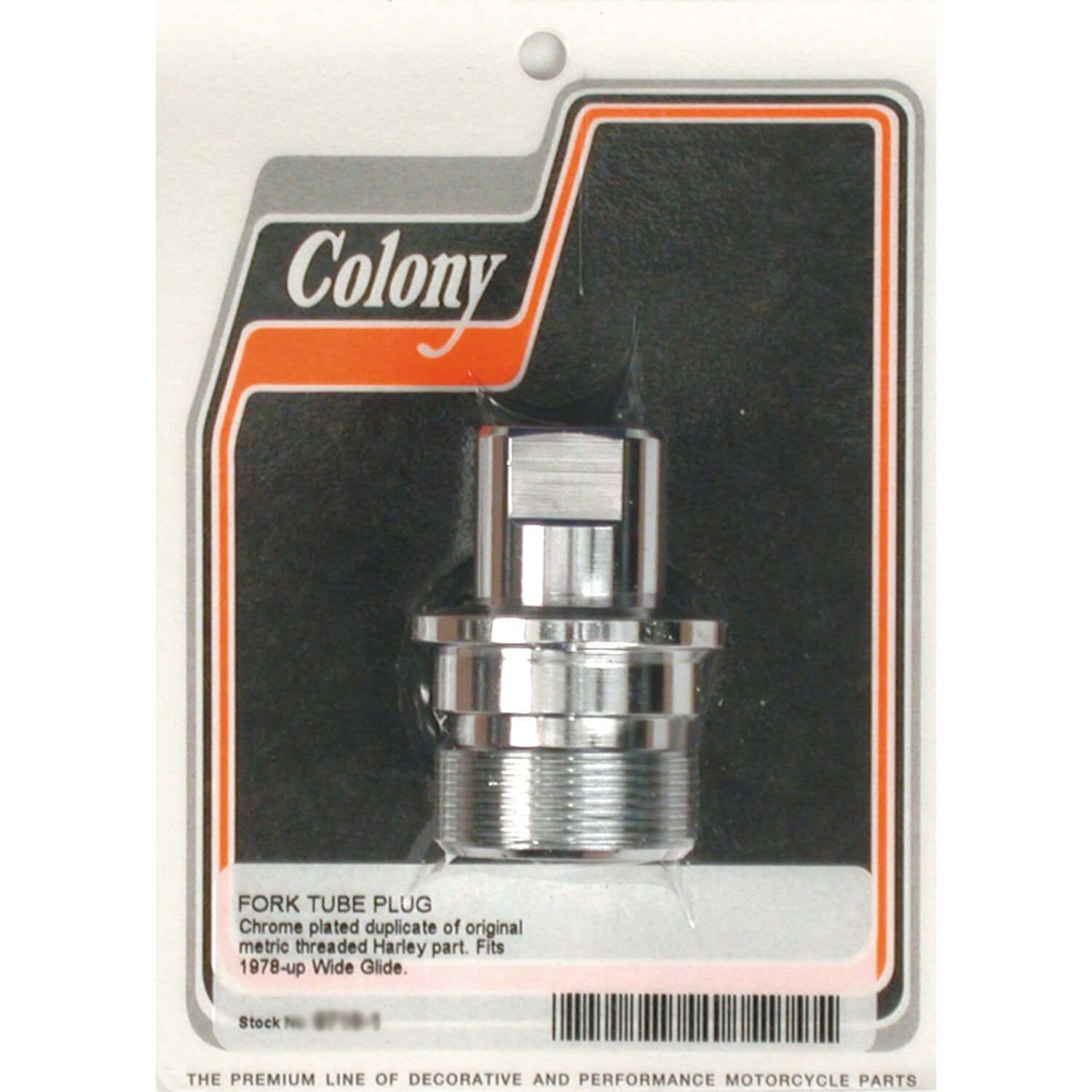 Colony, 41mm fork tube plug, Chrome