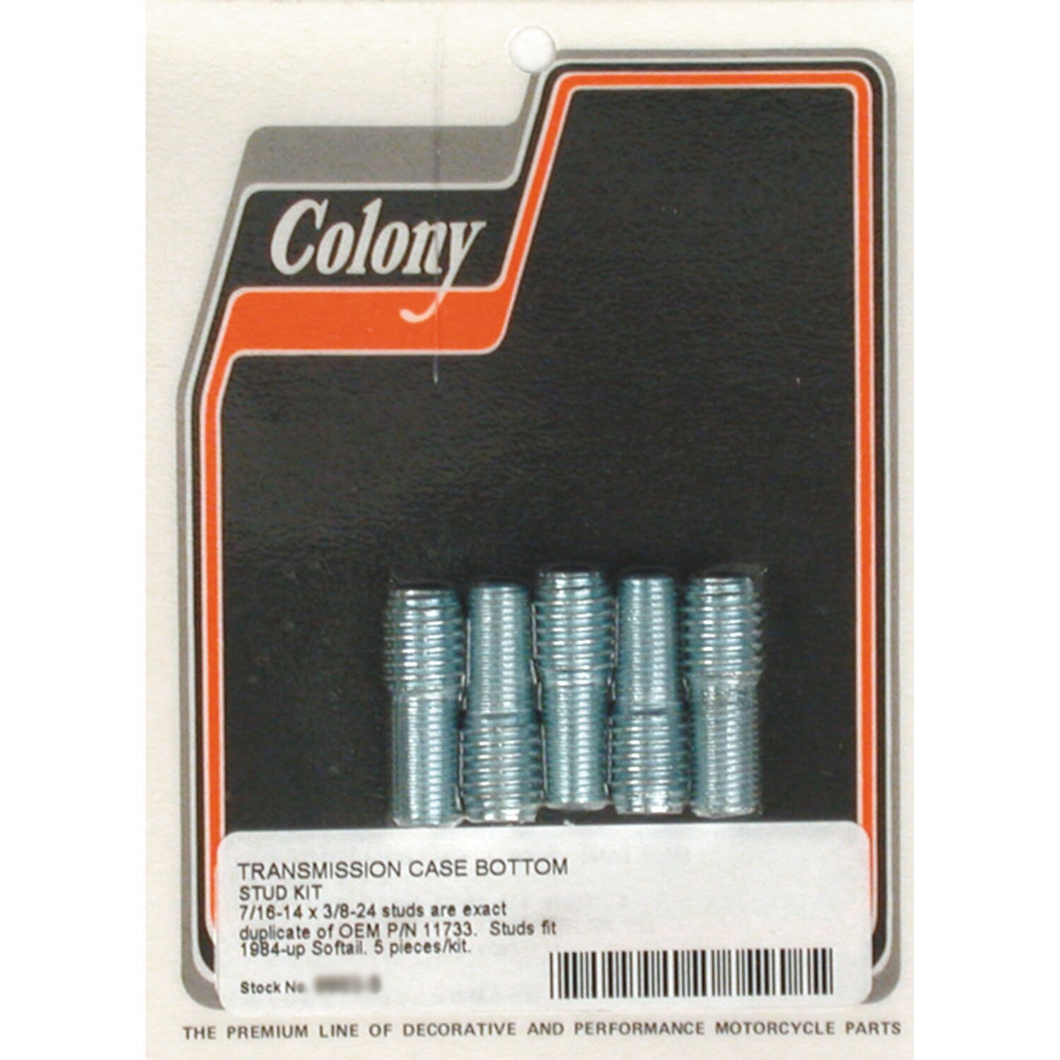 Colony, transmission to mount plate stud kit