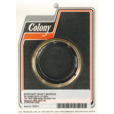 Standard thread size. Screw type bearing retainer nut. With seal. OEM replacement reference 24031-55. 
Note: See 989723 for Colony screw-in oil seal installation tool (for Colony seals only).