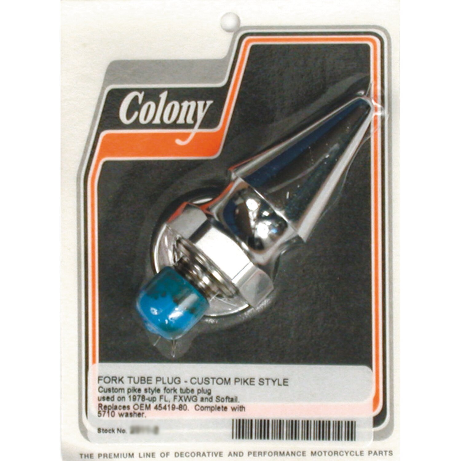 Colony, Spike fork tube cap bolt kit, Chrome