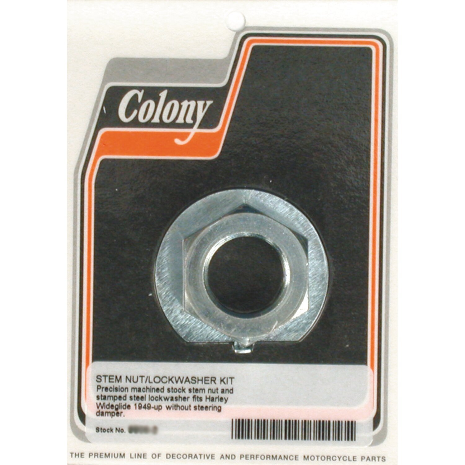 Colony, Fork stem nut & lock washer kit, Zinc