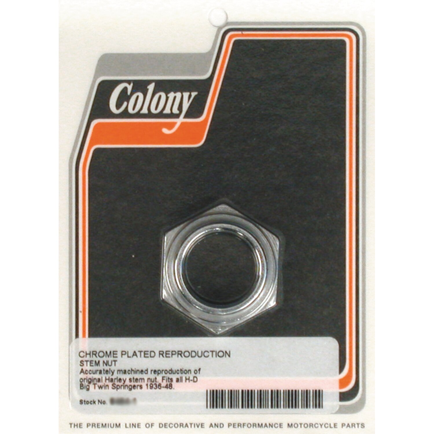Colony, Springer fork stem nut, Chrome