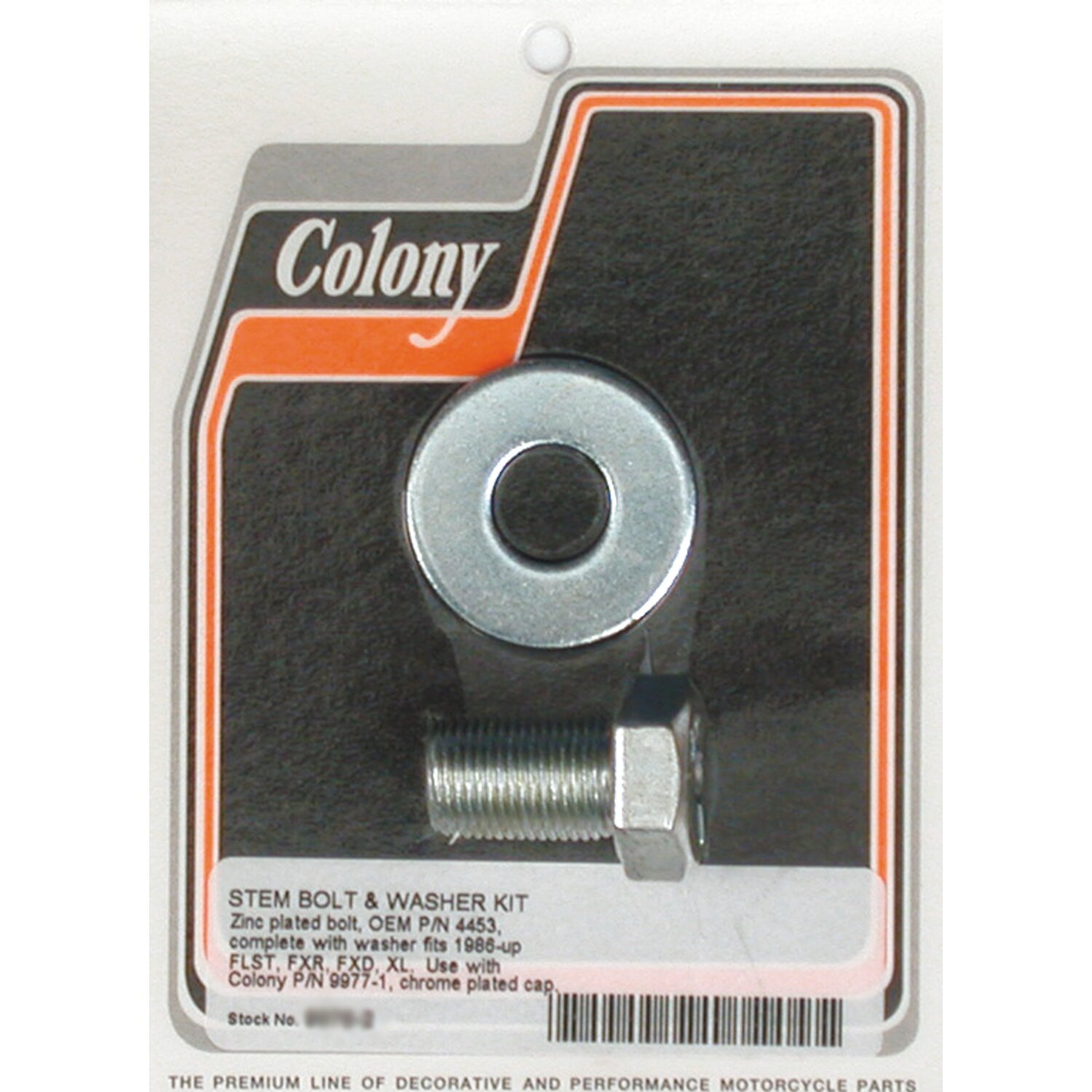 Colony, fork stem bolt & washer set, Zinc
