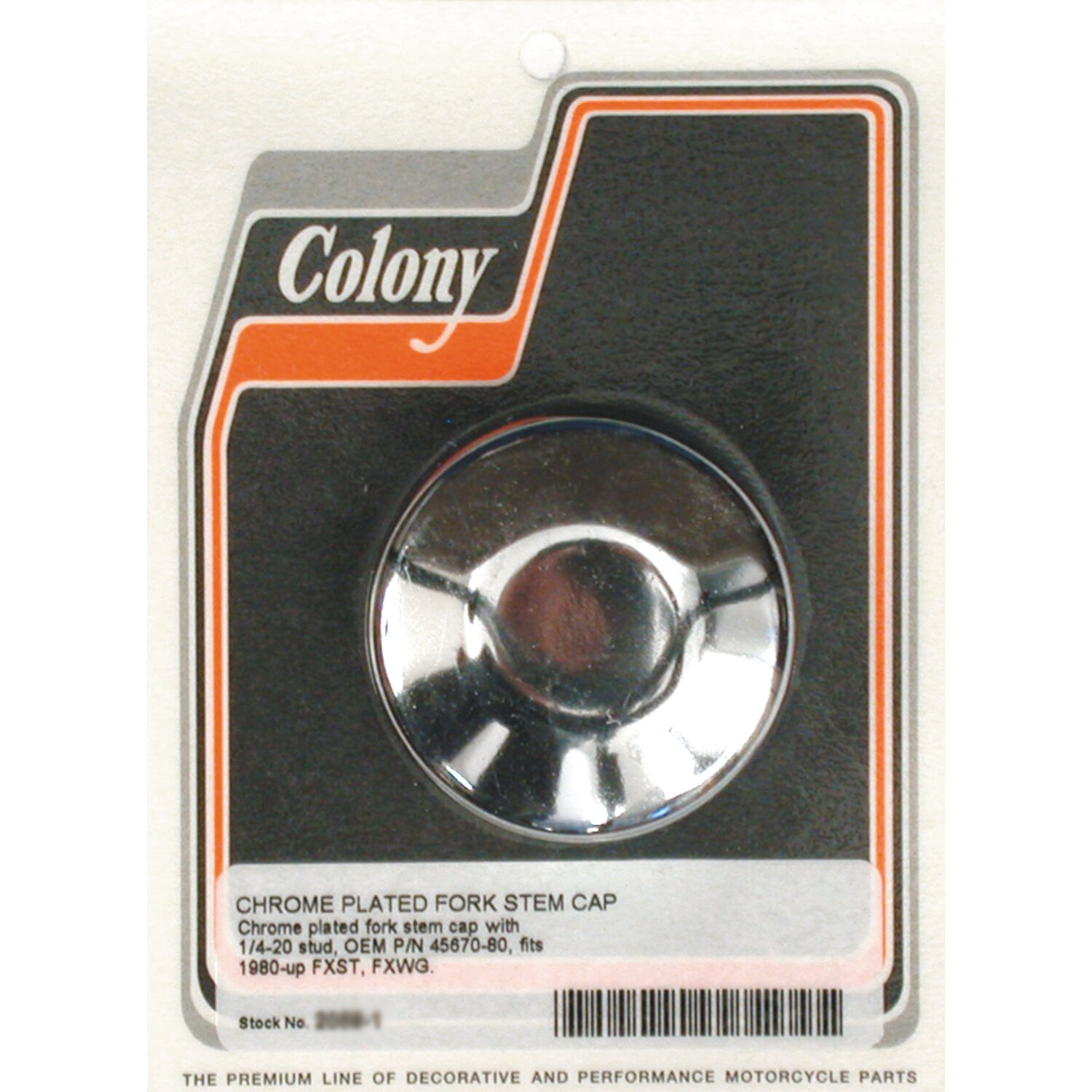 Colony, fork stem bolt cover FL, Chrome