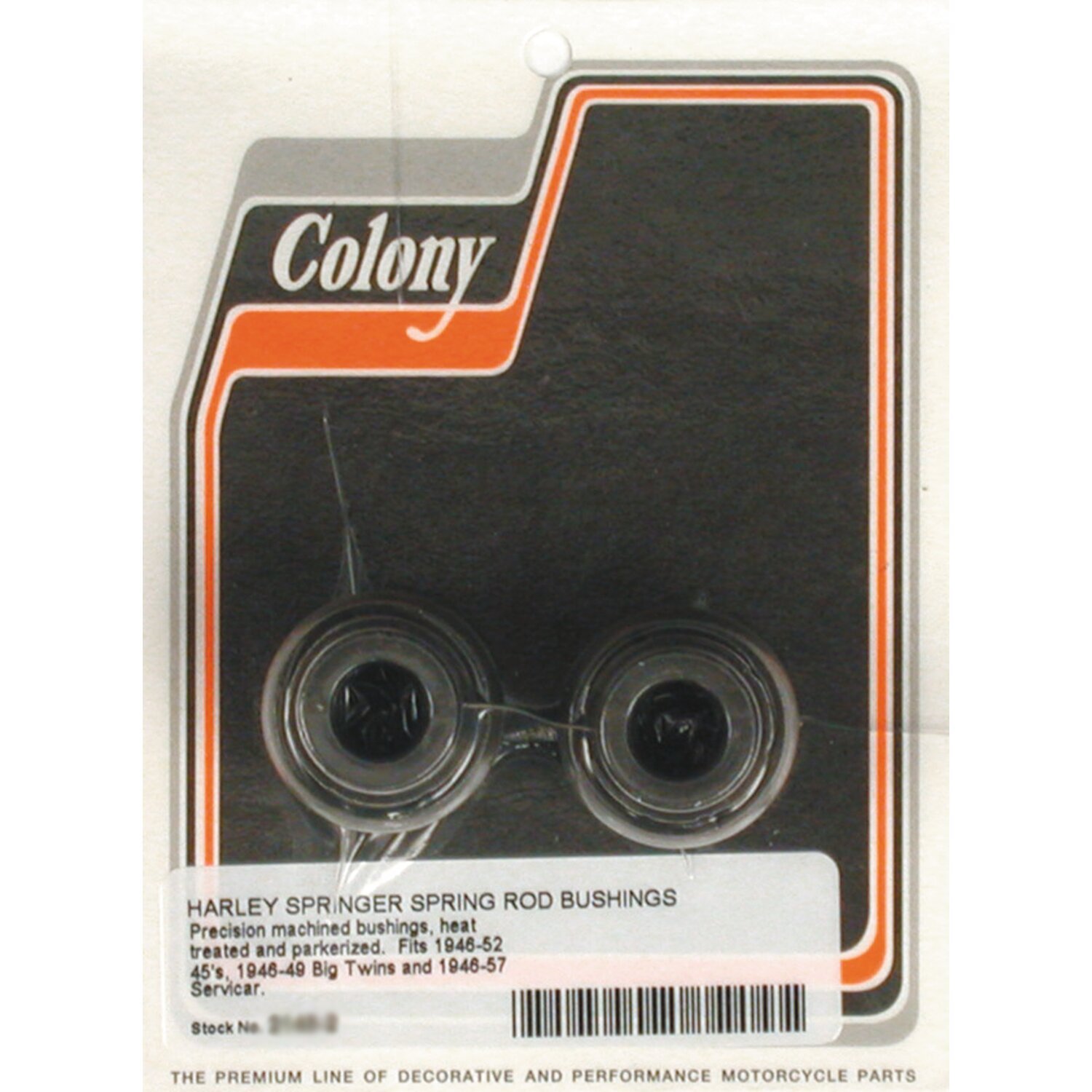 Colony springer spring rod bushings, Matte