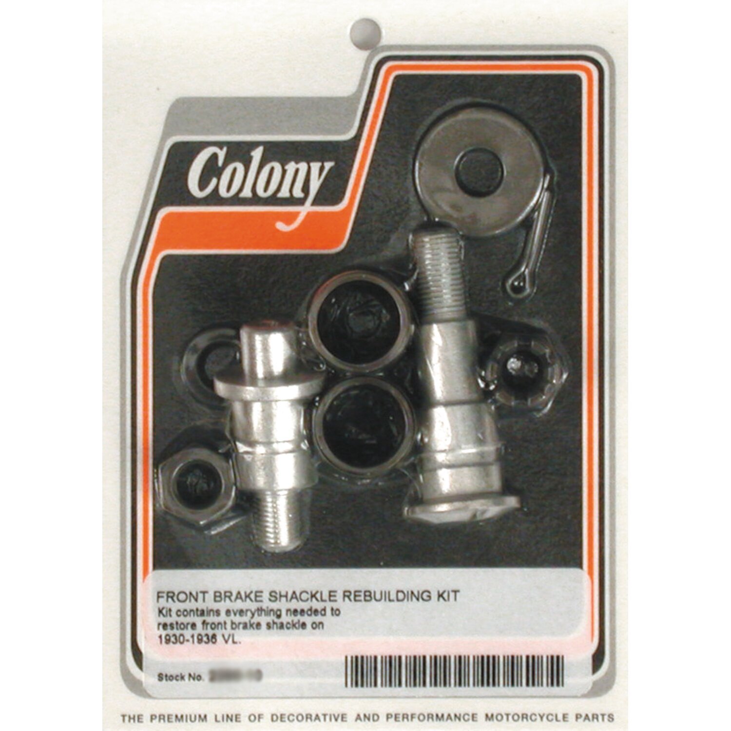 Colony, front brake shackle rebuild kit