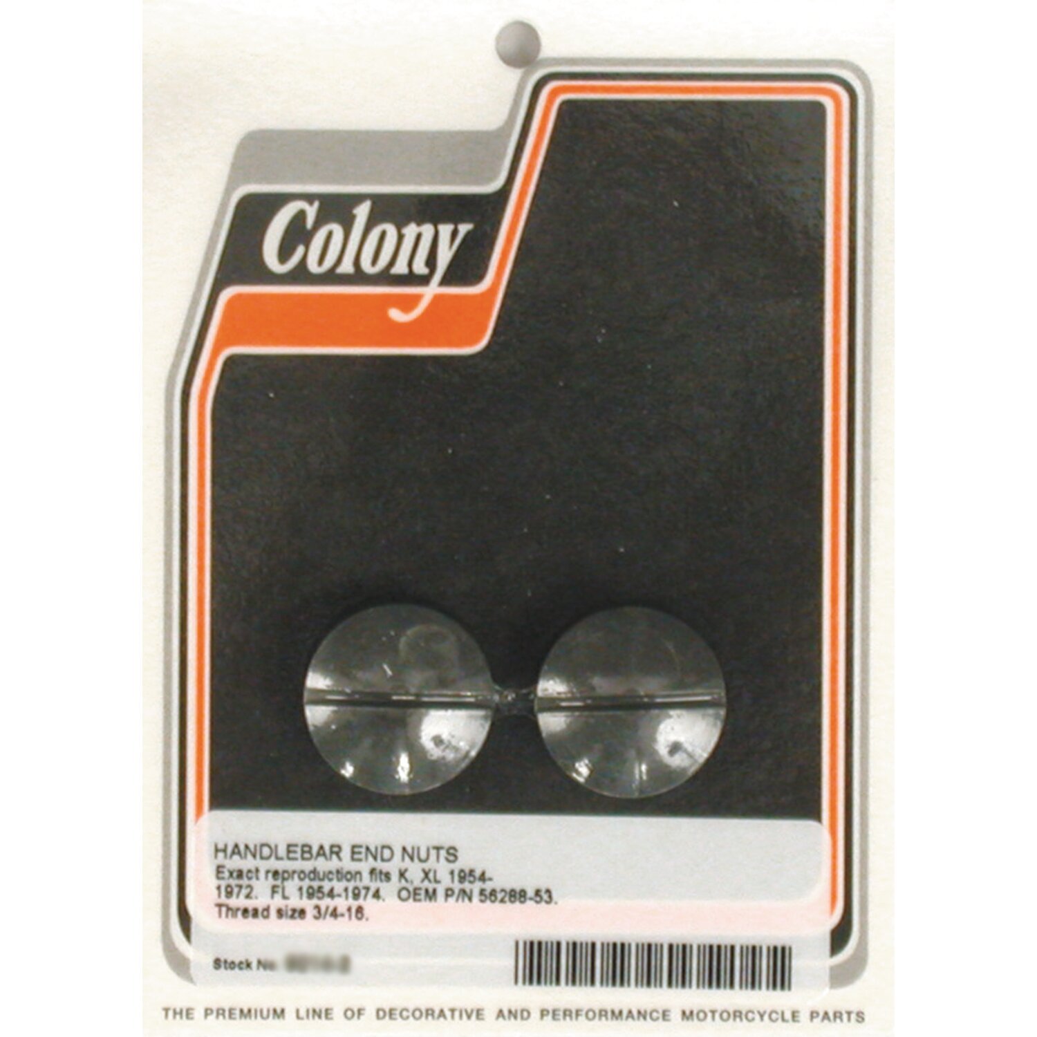 Colony handlebar end plugs, Silver, Nickel Plated