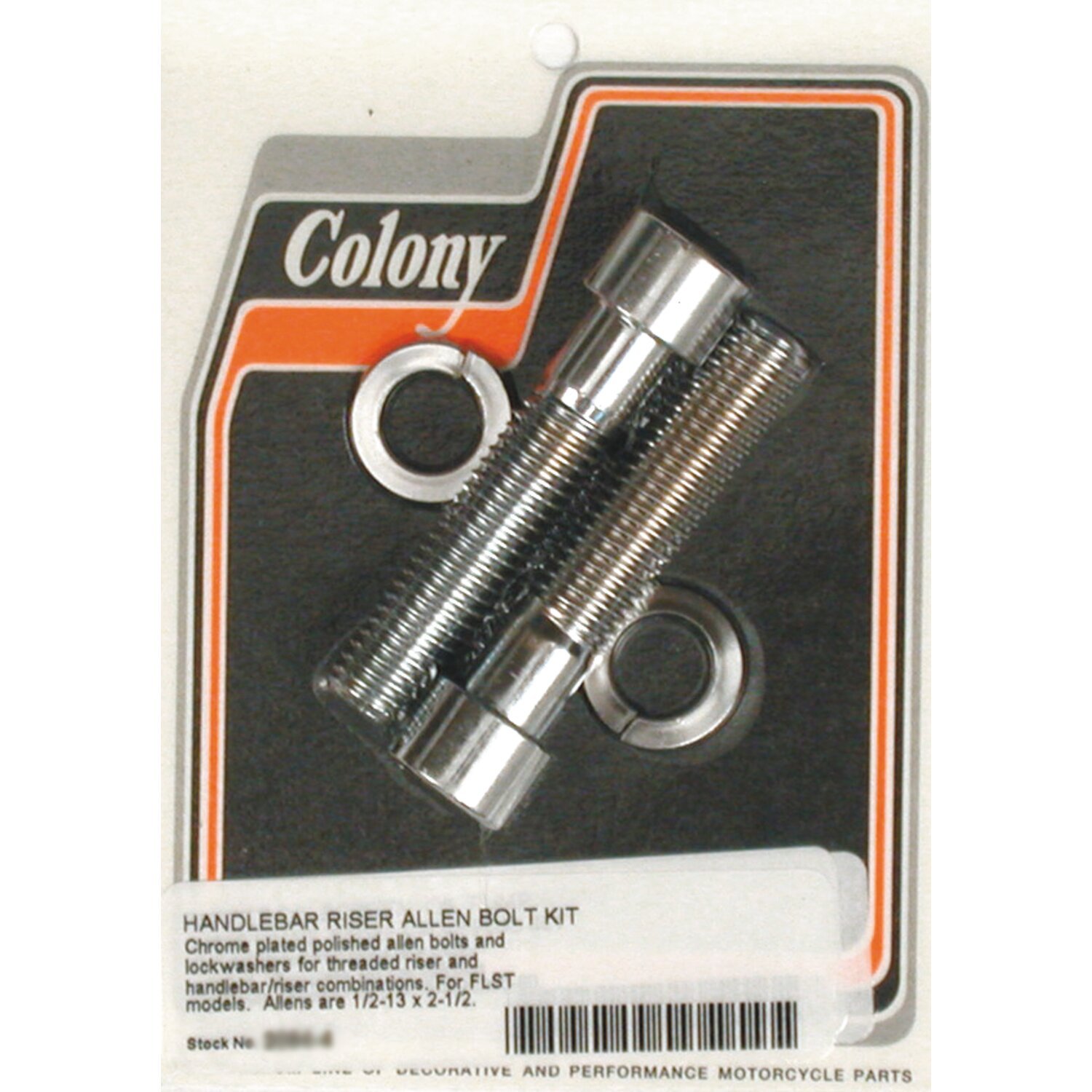 Colony riser bolt kit, Chrome
