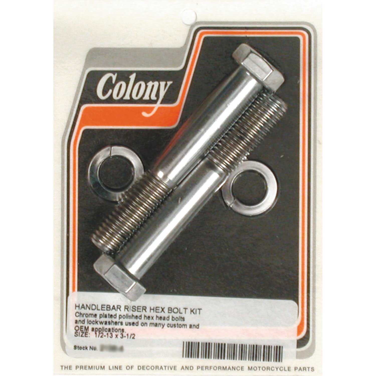 Colony riser bolt set, Gray, Chrome