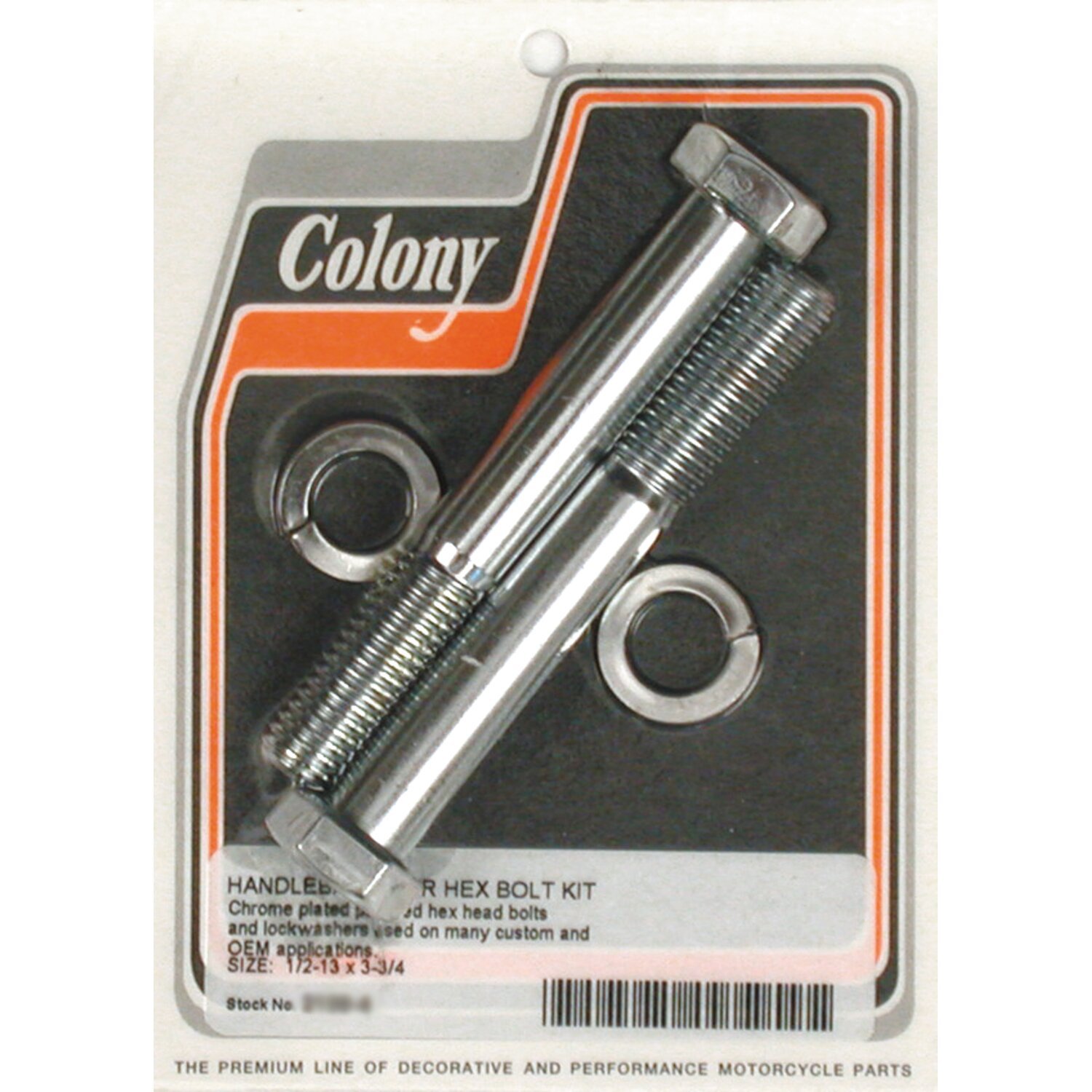Colony riser bolt set, Silver, Chrome