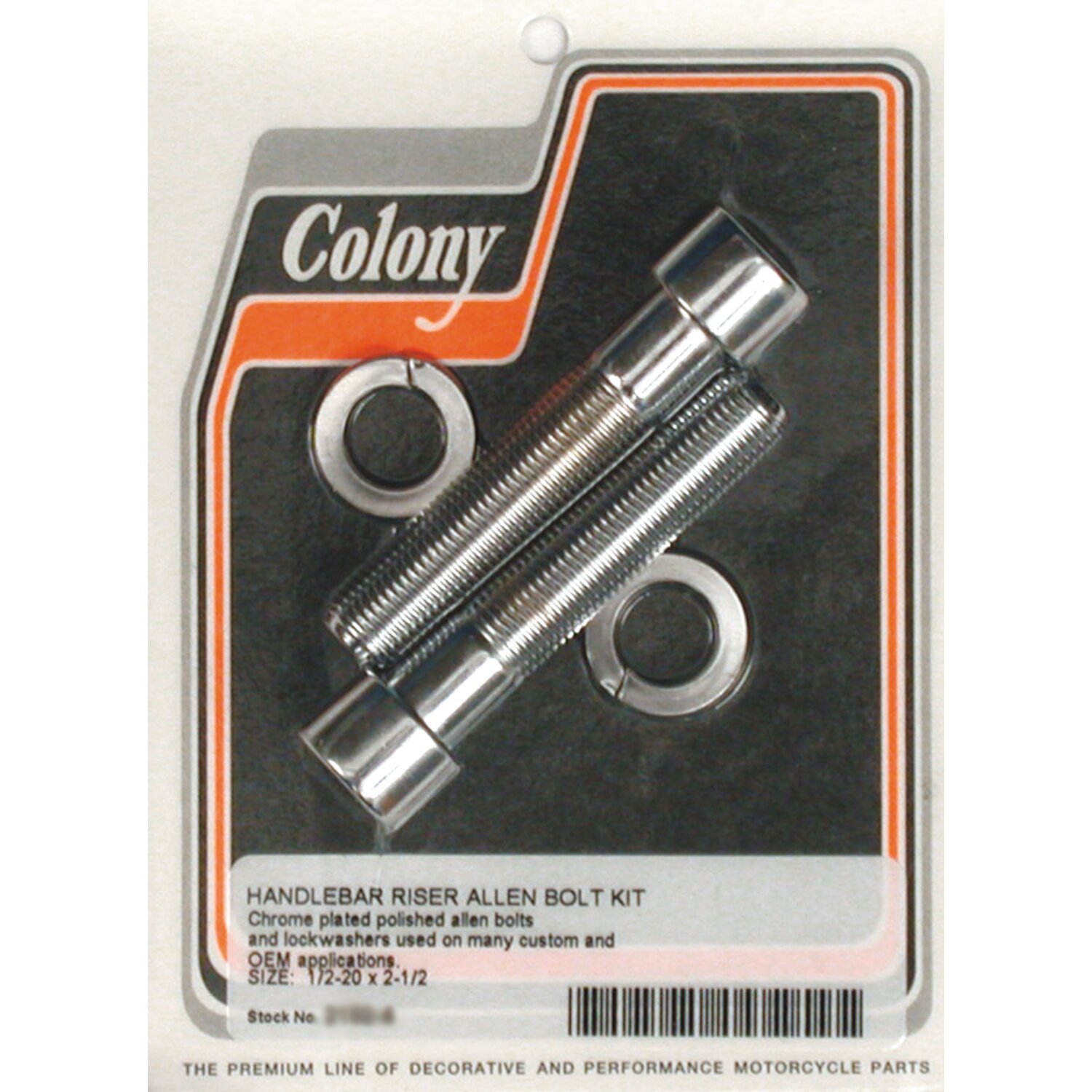Colony riser bolt set, Chrome