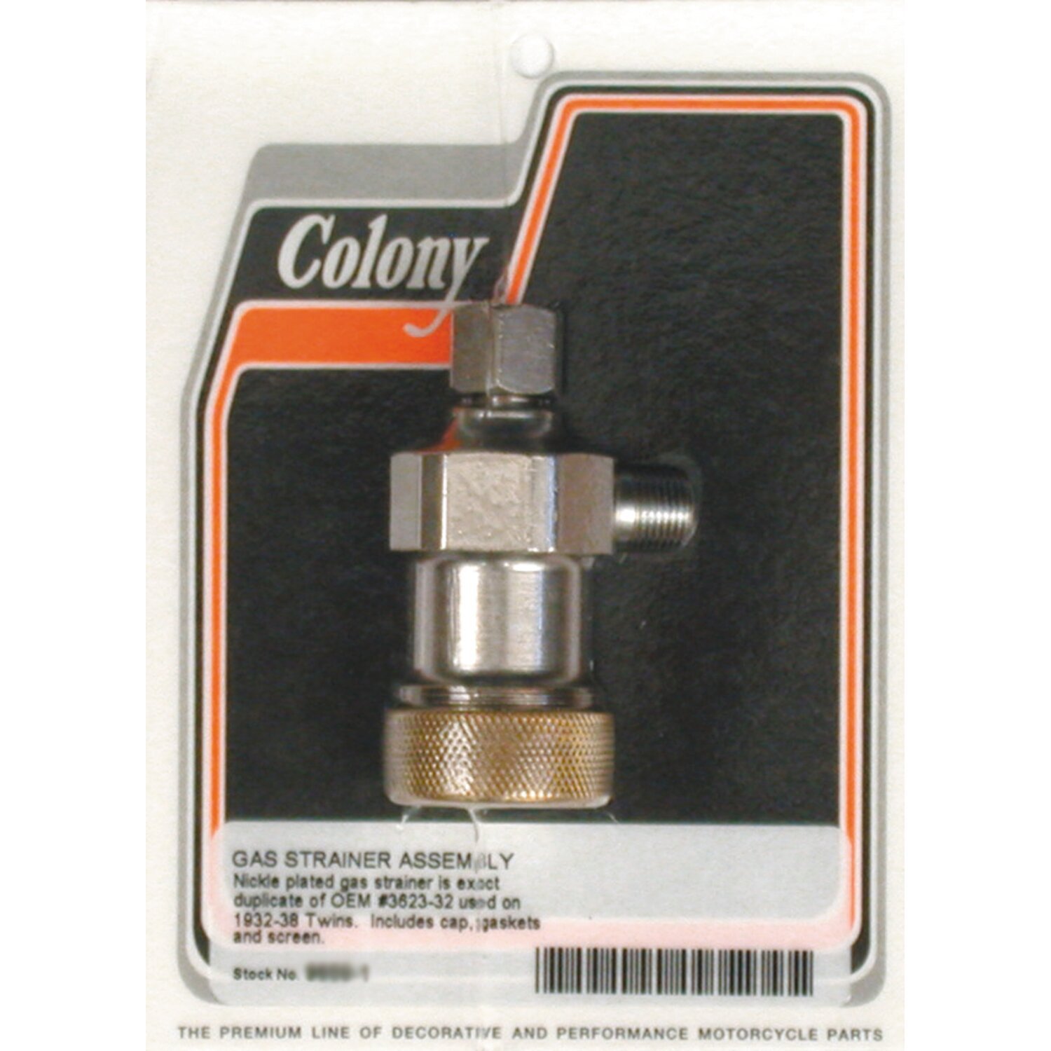 Colony, gas strainer. Nickel