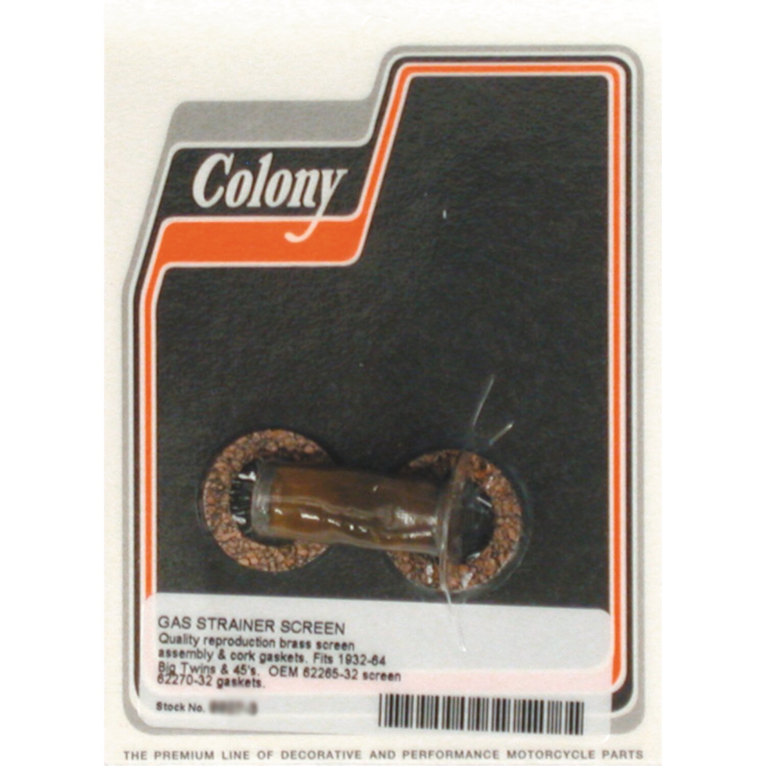 Colony, gas strainer screen