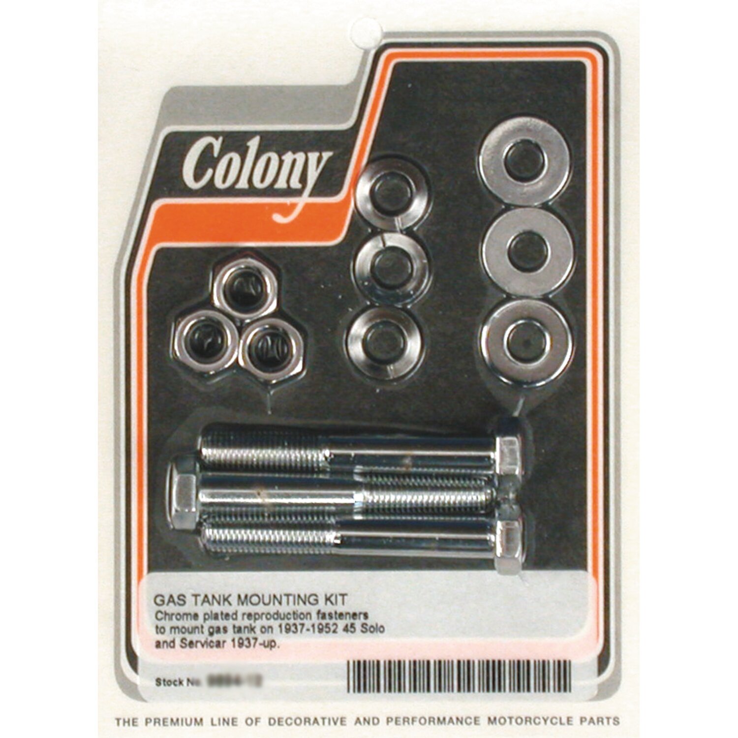Colony, oil tank mount kit. Chrome plated