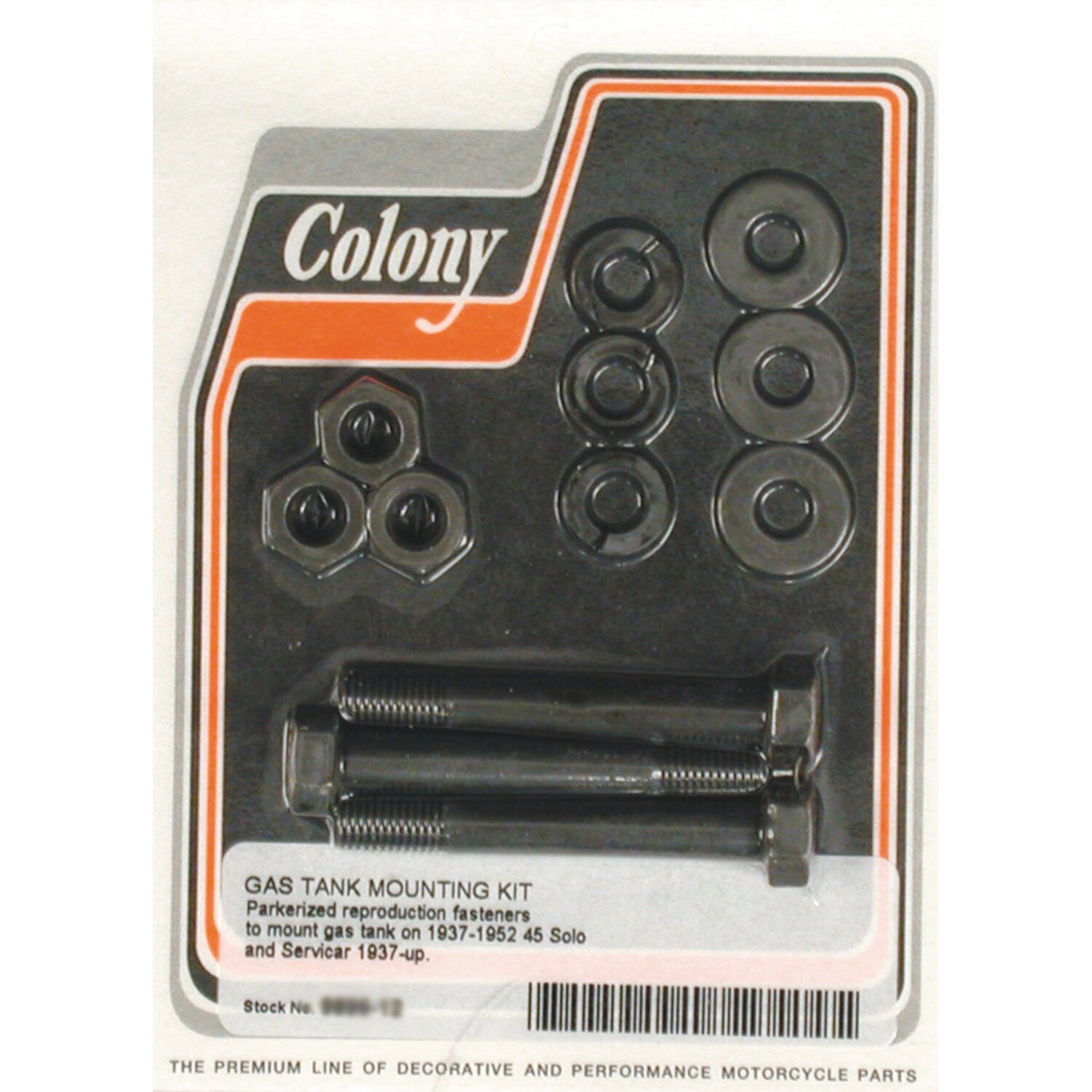 Colony, oil tank mount kit. Black parkerized, Matte
