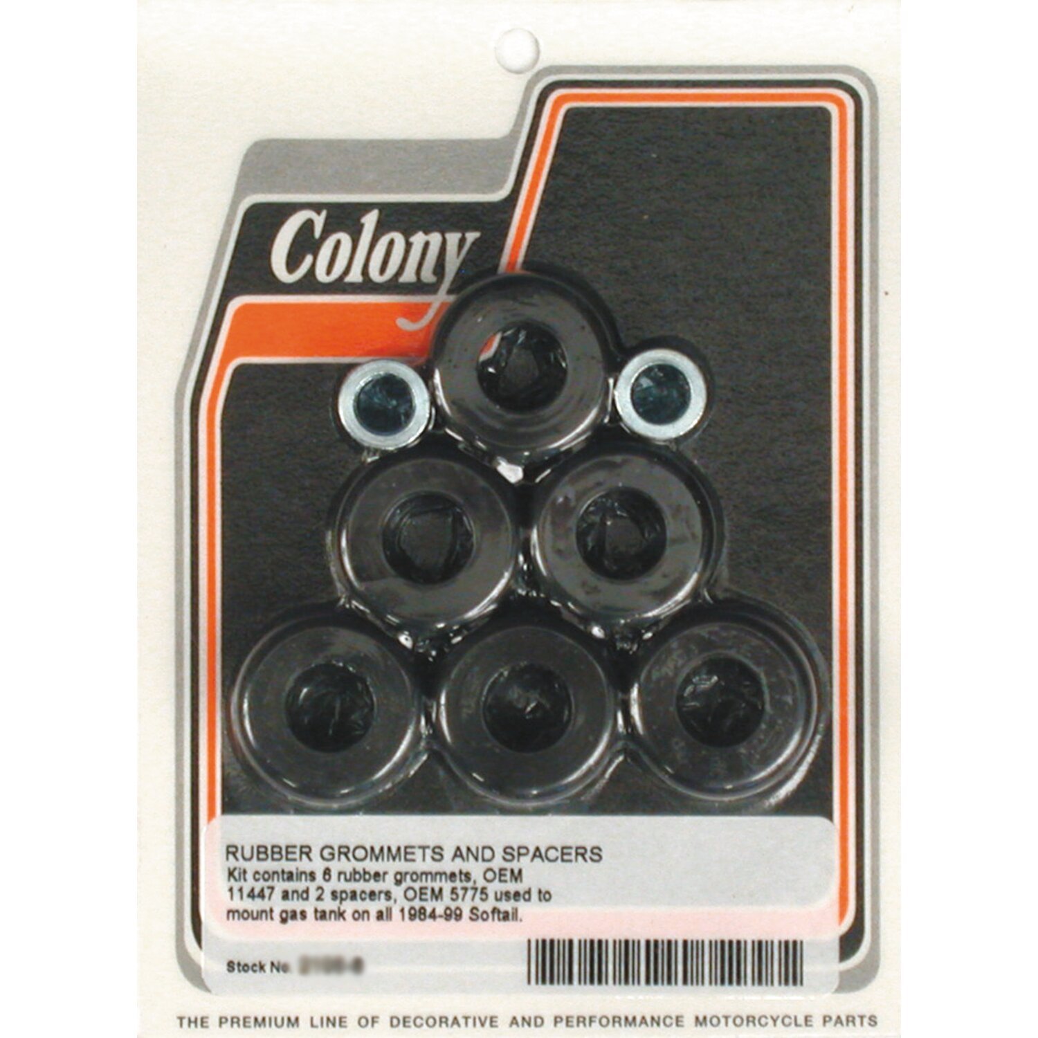 Colony, gas tank grommet & spacer kit