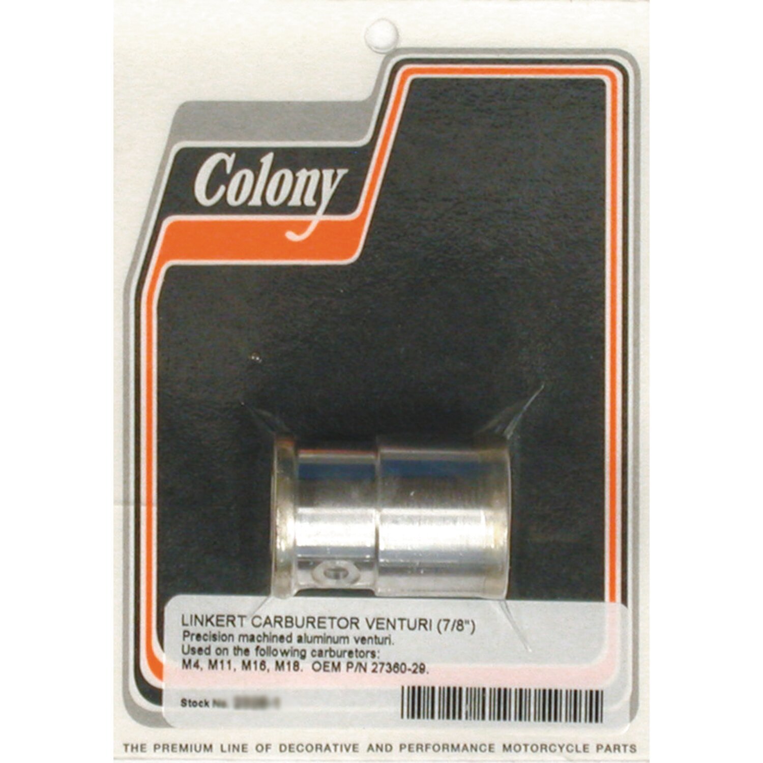 Colony, venturi for 1" Linkert carb
