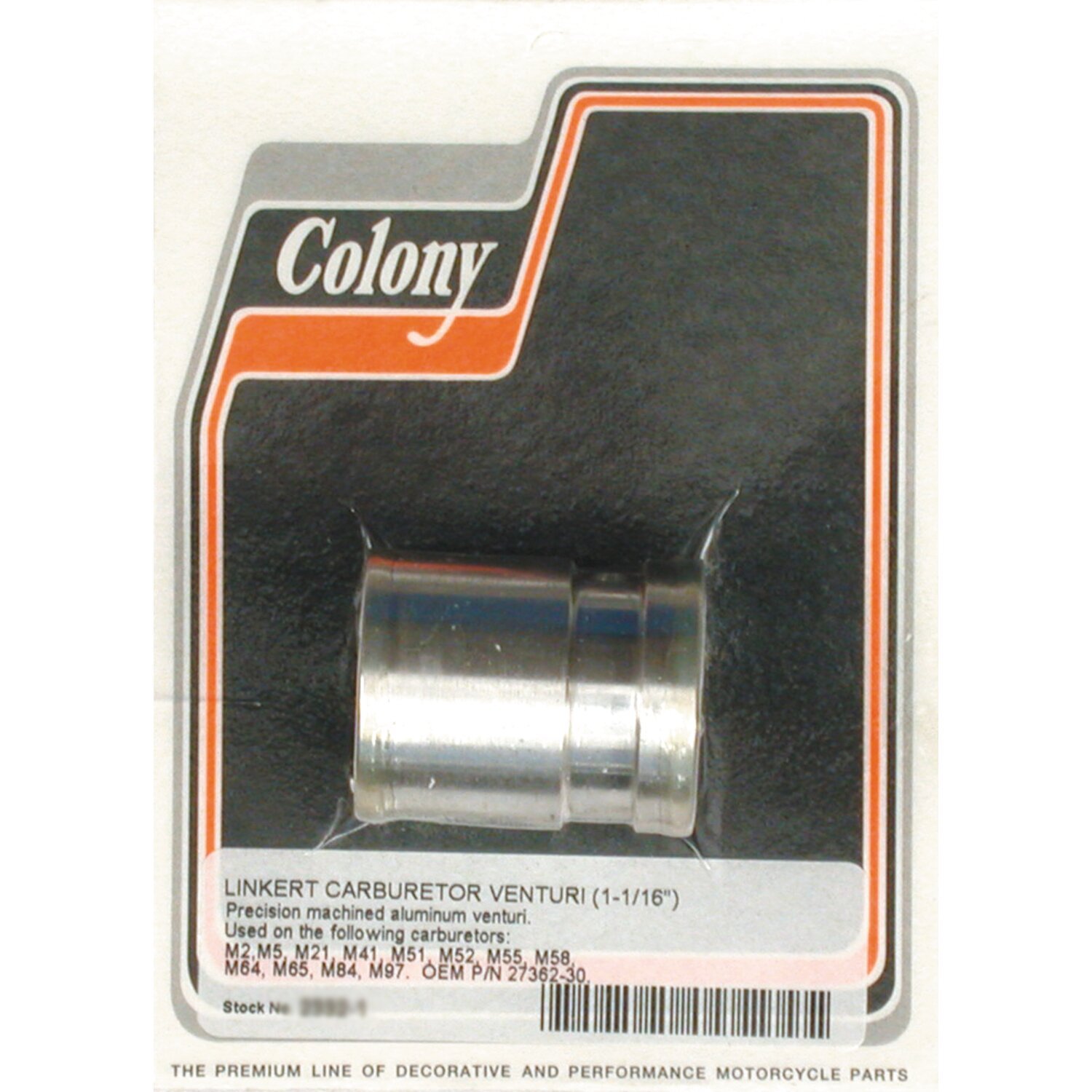 Colony, venturi for 1-1/16" Linkert carb