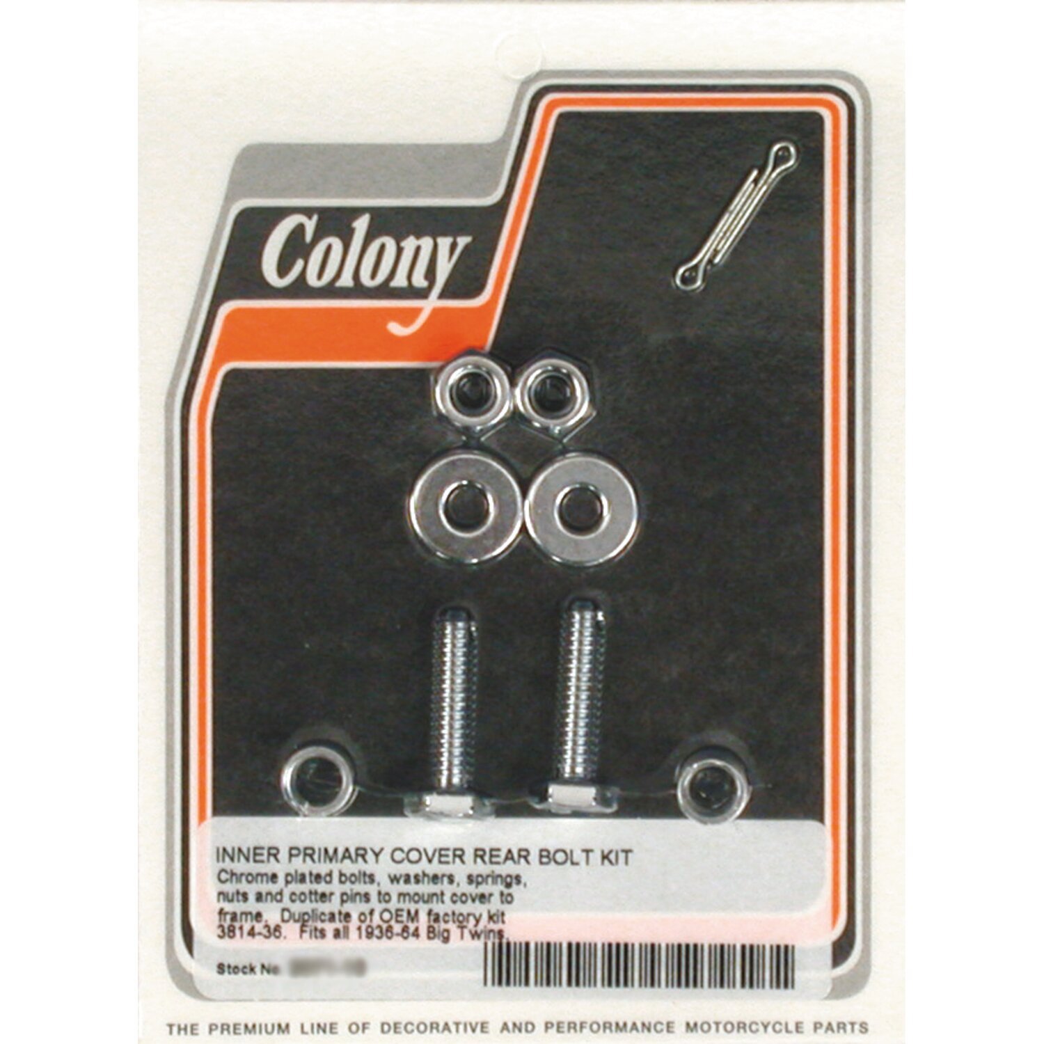 Colony inner prim. Cover rear mount kit, Chrome