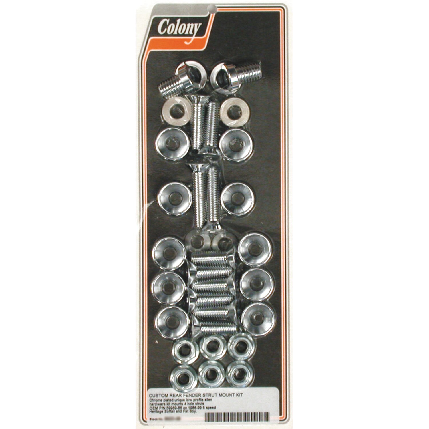 Colony, fender strut mount kit, Chrome