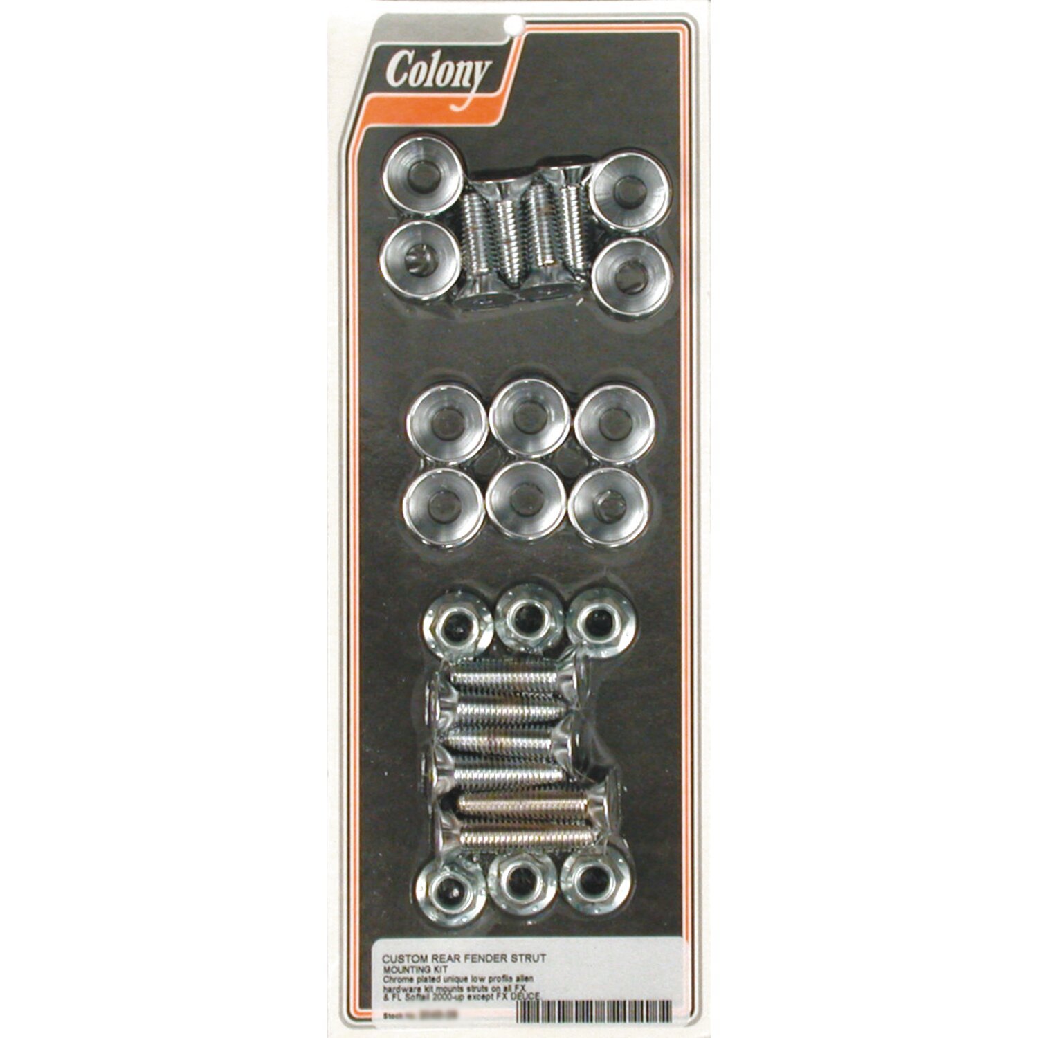 Colony, fender strut mount kit, Chrome