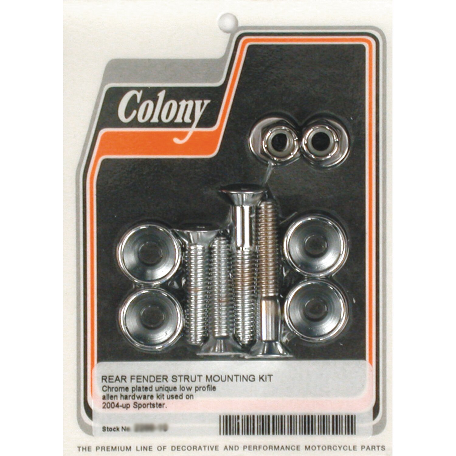 Colony, fender strut mount kit, Chrome