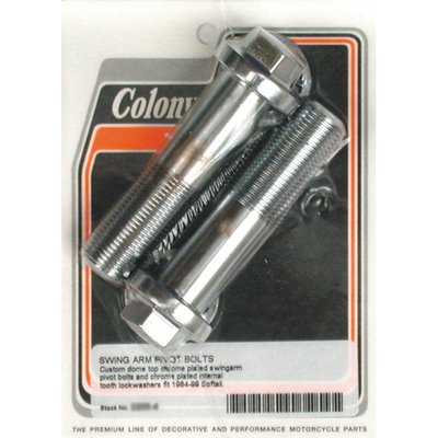 Chrome. Domed hex head. 
OEM replacement reference 4961