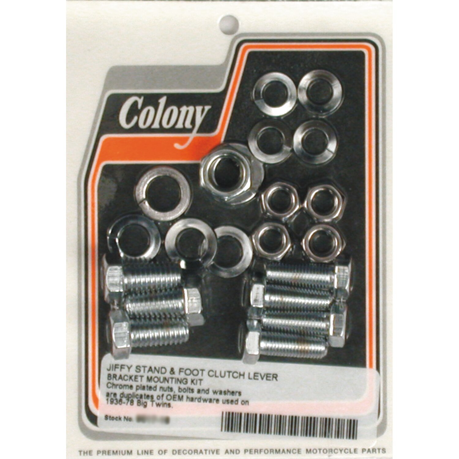 Colony jiffy & foot clutch mount kit, Chrome