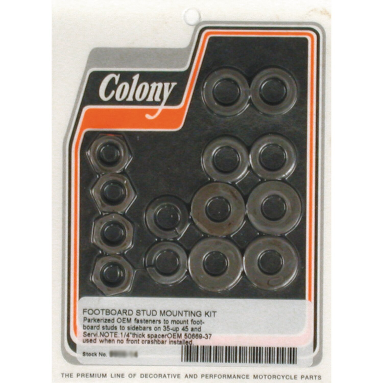 Colony, floorboard stud mount kit, Black, Matte