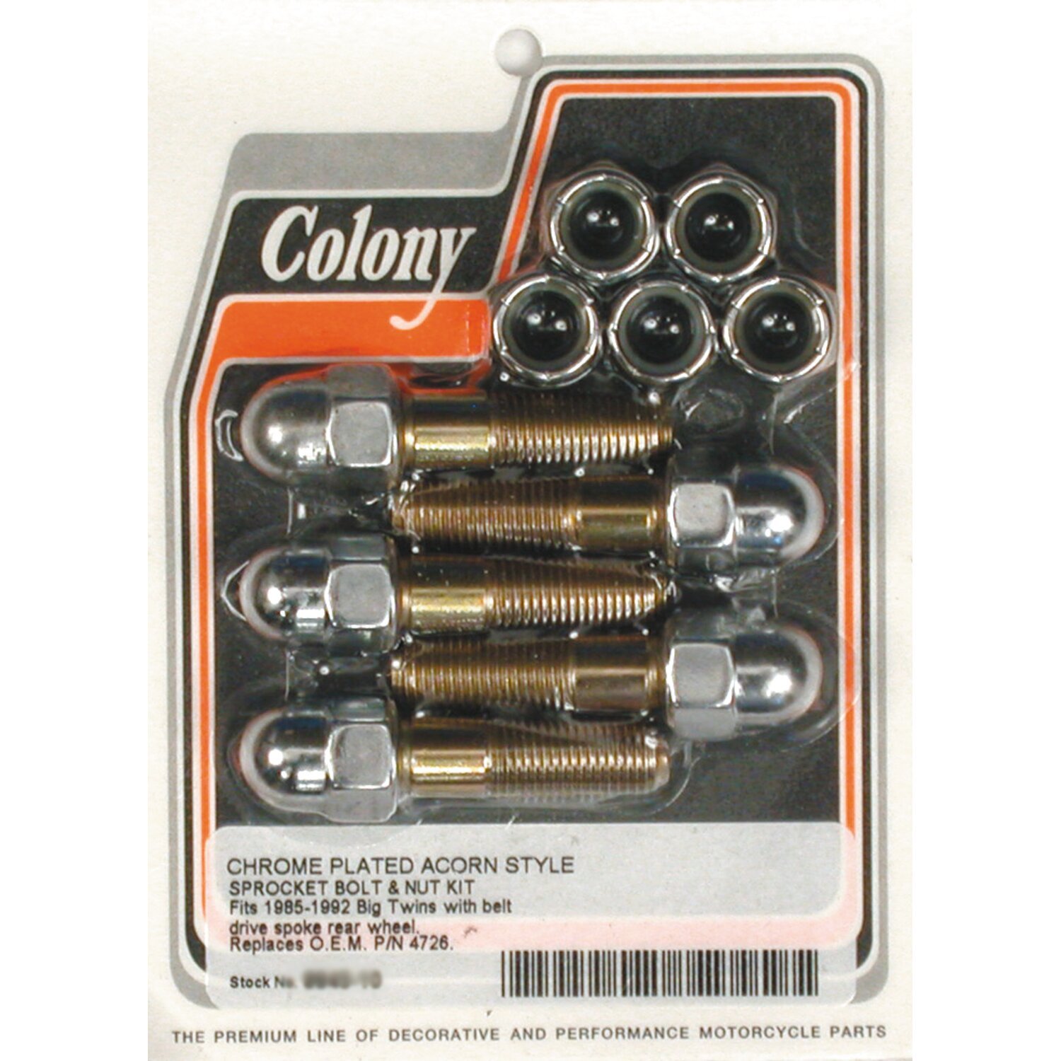 Colony sprocket bolt & nut kit