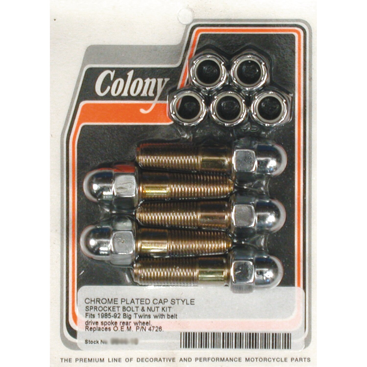 Colony sprocket bolt & nut kit