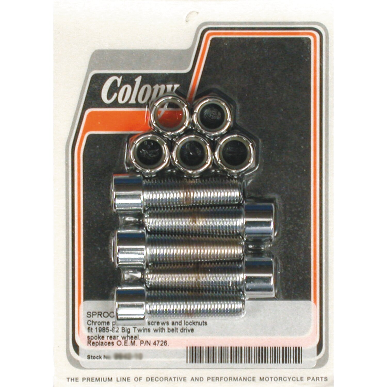 Colony sprocket bolt & nut kit