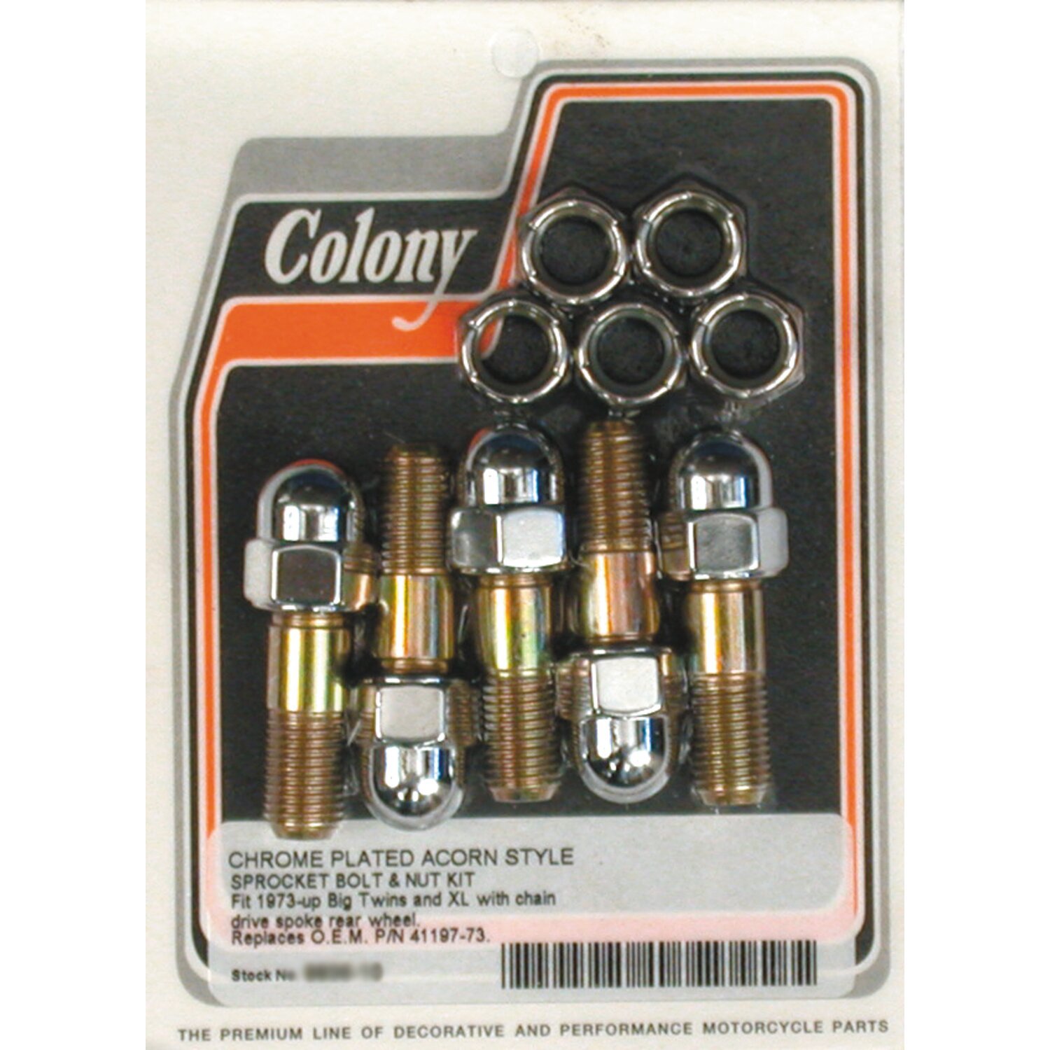 Colony sprocket bolt & nut kit