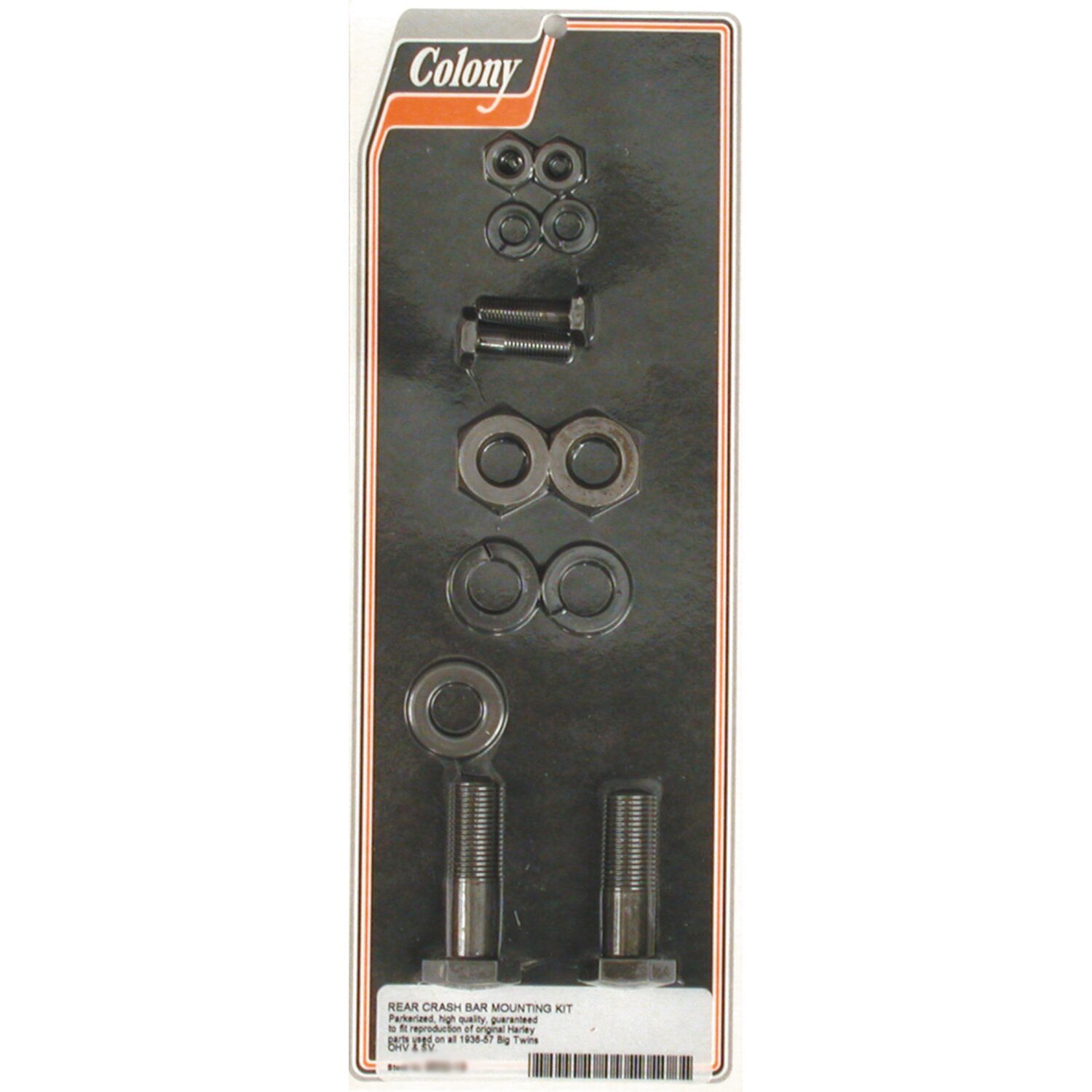 Colony, engine guard mount kit, Black, Matte