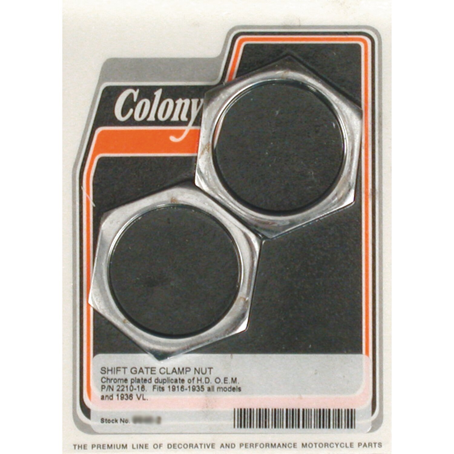 Colony, shifter gate clamp nuts, Chrome