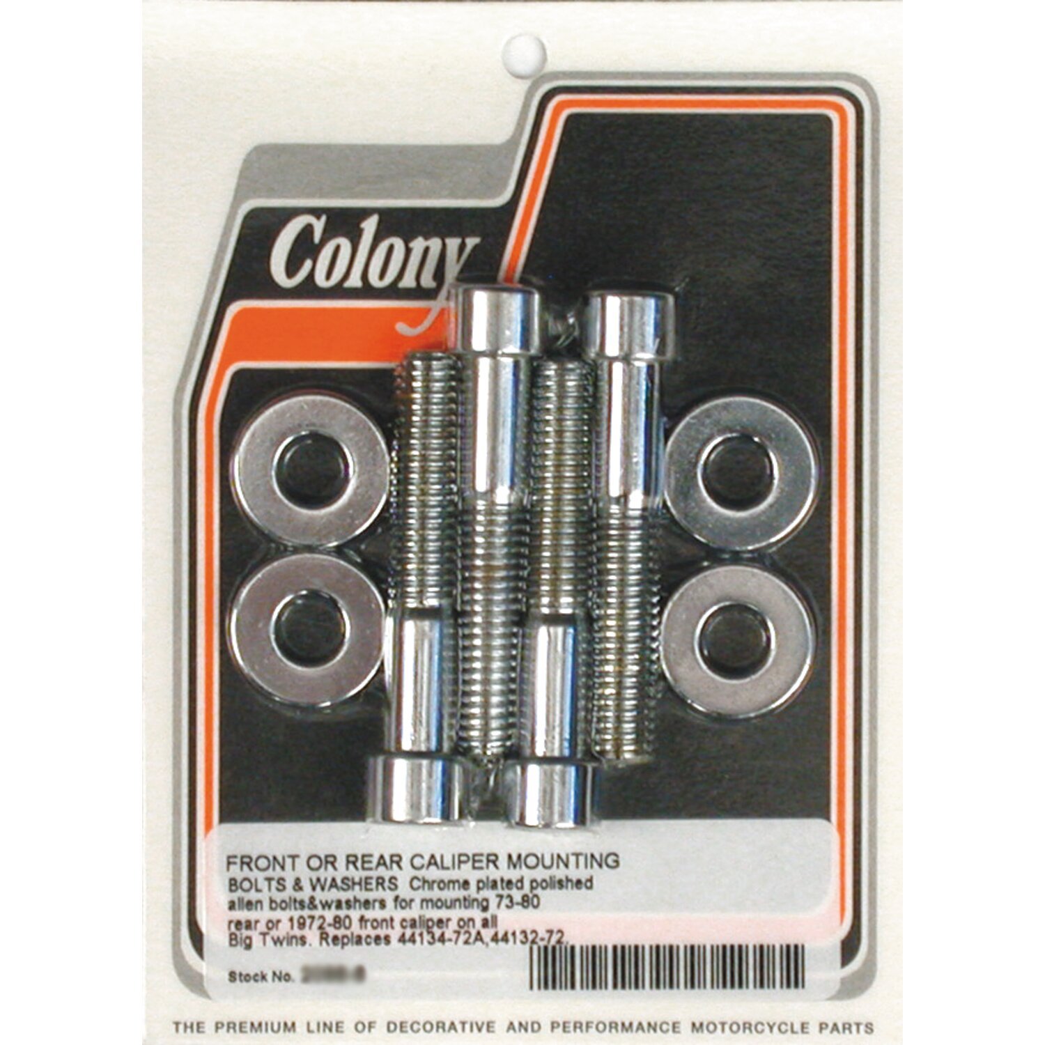 Colony, banana caliper bolt kit, Chrome