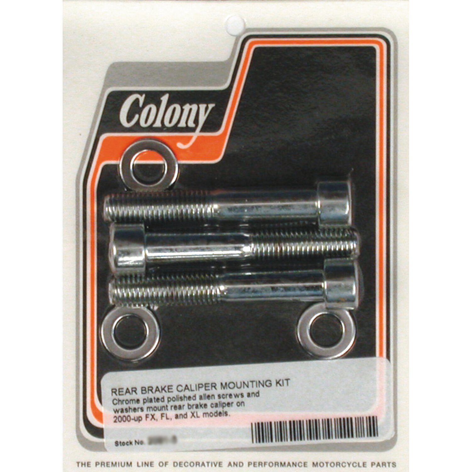 Colony caliper mount bolt kit, Chrome