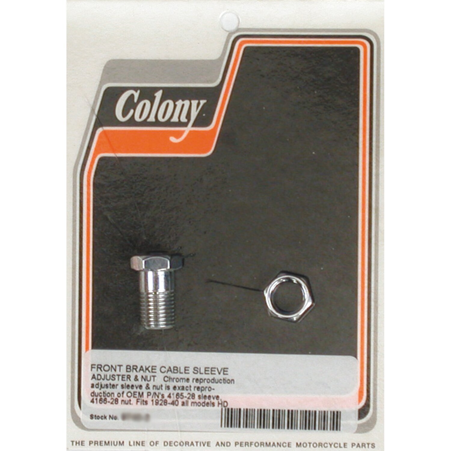 Colony, front brake cable adjuster, Chrome