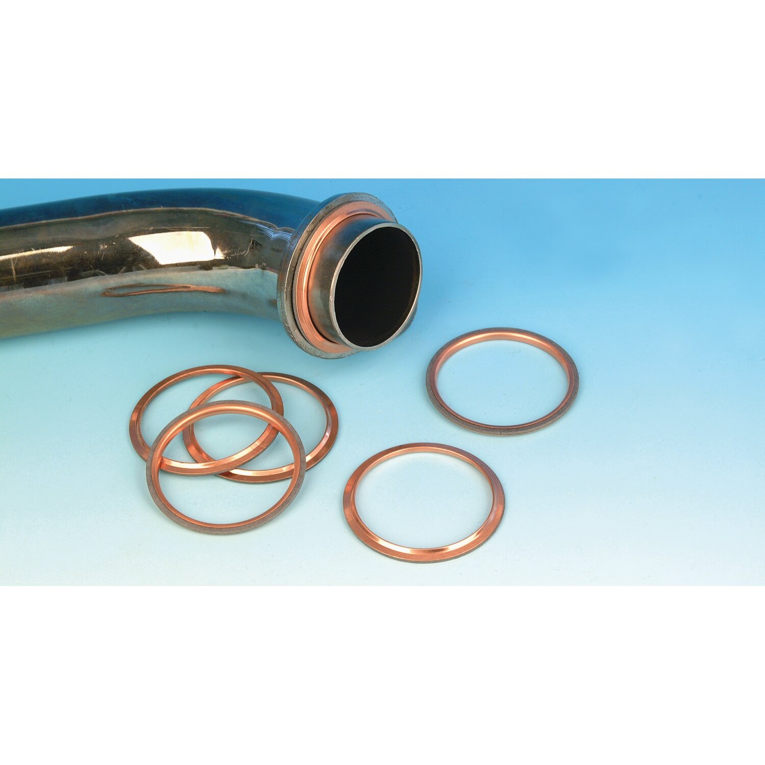 James, round copper exhaust gaskets (10