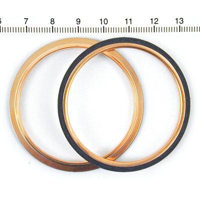 Custom Round design, with a stand-up edge which allows some crushing for improved sealing. 
Cuistom replacement for OEM 65834-68A.