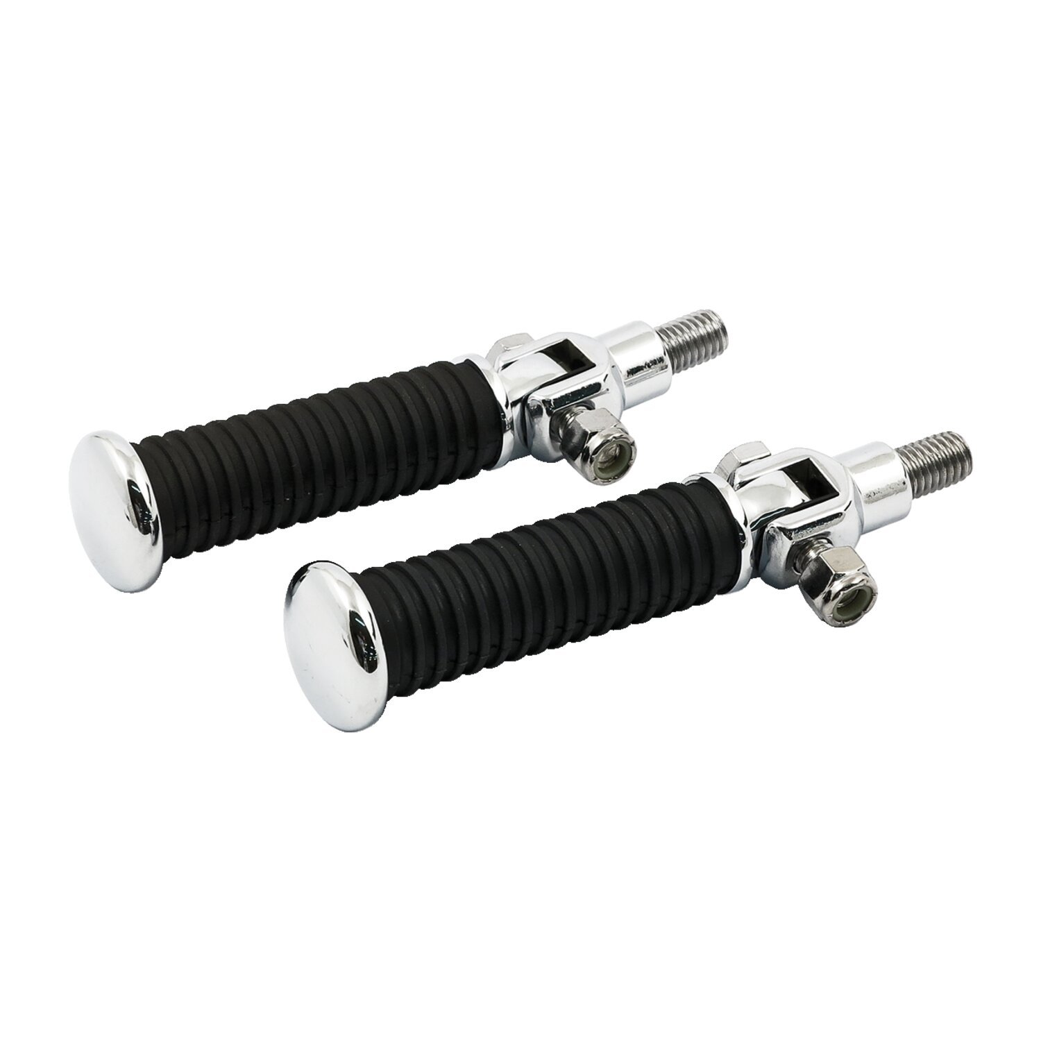 Softail passenger foot peg kit. Chrome end caps